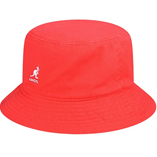 Kangol Washed Bucket Hat Lemon Sorbet - color: Cherry Glow, size: Large