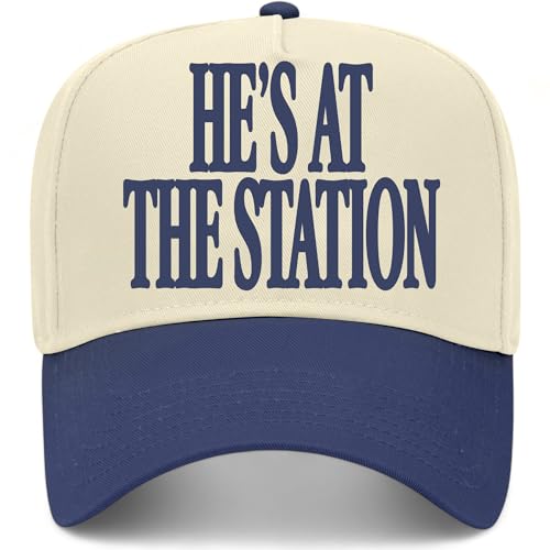 He's At The Station Hat - color: Navy/Natural