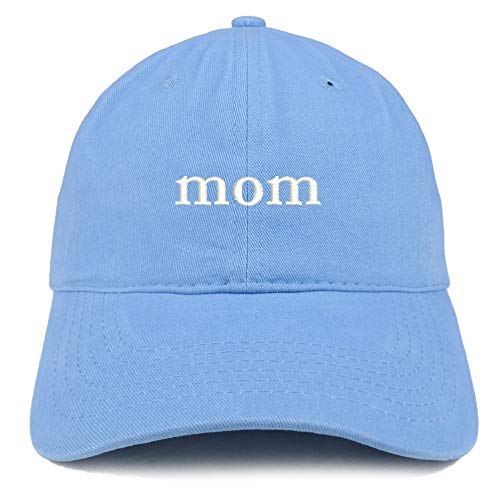 Trendy Apparel Shop Mom and Dad Soft Cotton Couple 2 Pc Cap Set - color: Carolina Blue Navy