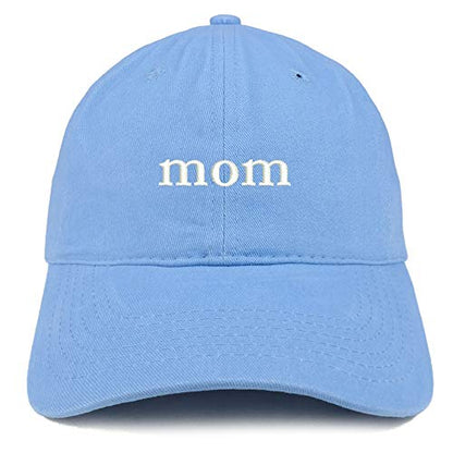 Trendy Apparel Shop Mom and Dad Soft Cotton Couple 2 Pc Cap Set - color: Carolina Blue Navy