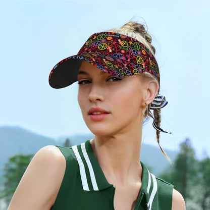 Wide Brim Sun Visor Hat - color: Black