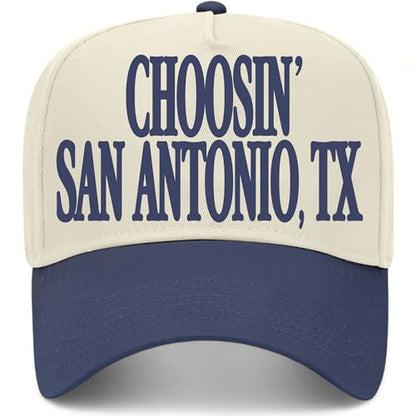 Choosin' San Antonio Texas Hat - color: Navy/Natural