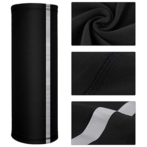 SATINIOR 4 Pcs Neck Gaiter Face Mask for Men - color: Black