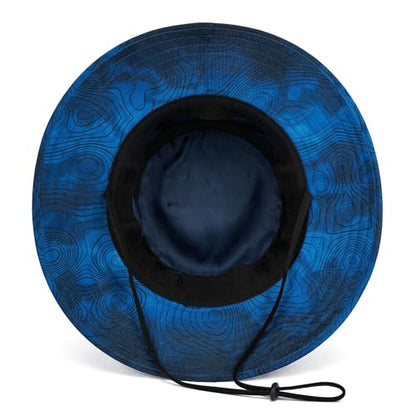 Soul of Adventure Bucket Hat | UV 50+ for Adults | Sun Protection with Adjustable Fit, Moisture-Wicking Fabric - color: Underwater Topography
