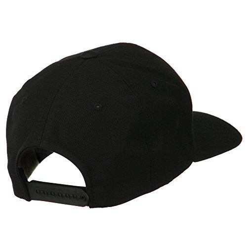e4Hats.com Pink Diamond Outline Embroidered Snapback Cap - color: Black