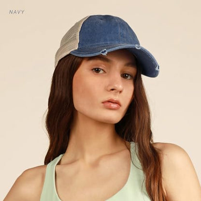 CHOK.LIDS Washed Trucker Hat Unstructured Distressed Pigment Dyed Cap - color: (Army Green)
