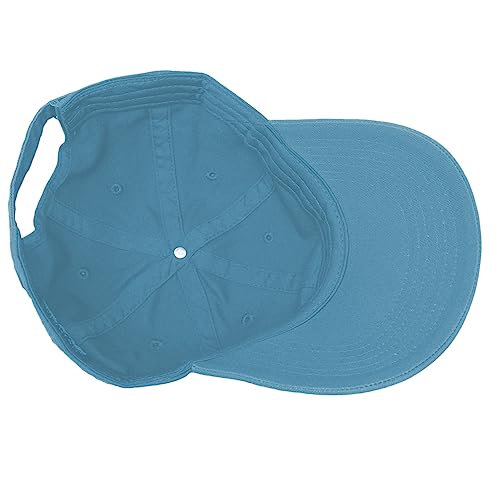 Glory Max 100% Cotton Baseball Cap Classic Plain Low Profile Golf Dad Hat Buckle Adjustable - color: Baby Blue