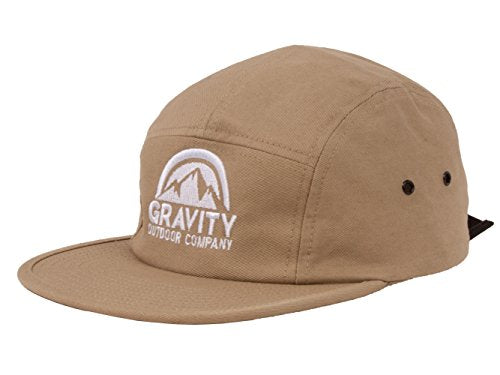 Gravity Outdoor Co. 5 Panel Hat - color: Khaki
