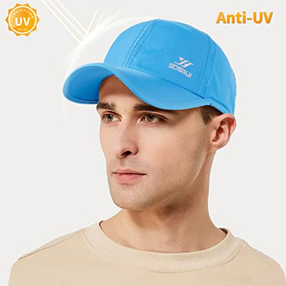Running Hat Mesh Quick Dry Hat Baseball Cap for Women Men - color: Lakeblue 2