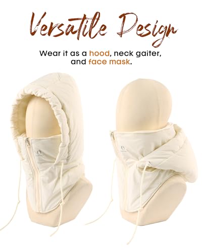 FURTALK Unisex Balaclava Wind-Resistant Winter Face Mask Cold Weather Gear Fleece Lined Ski Men Women Warm Cover Scarf Hat