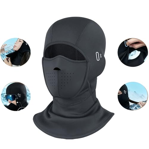 Magnetic Balaclava Ski Mask for Men/Women Windproof Face Cover Fleece Milk Silk Headgear for Snowboard Winter Motorcycle Openable