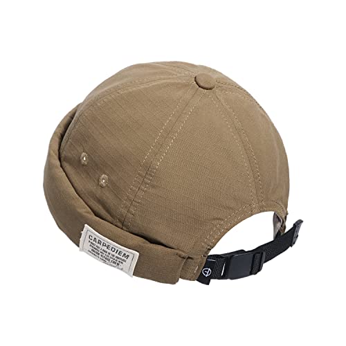 Croogo Hats for Men - Brimless Cap, Retro Strapback, Adjustable Landlord Skullcap - color: Gd43-khaki