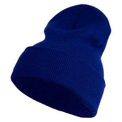 e4Hats.com 12 inch Cuffed Knit Long Beanie - color: Royal