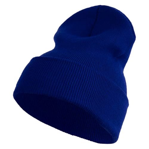 e4Hats.com 12 inch Cuffed Knit Long Beanie - color: Royal