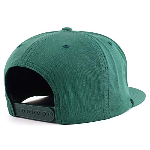 Trendy Apparel Shop Daddy Embroidered 5 Panel Flatbill Braid Snapback Golf Cap - color: Spruce