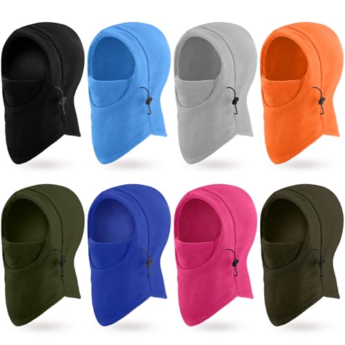 Frienda 8 Pcs Balaclava Ski Mask Fleece - color: Bright Colors