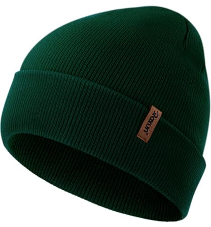 ROXUN Beanie for Men/Women Winter Hat Soft Warm Unisex Skull Stocking Cap - color: Dark Green