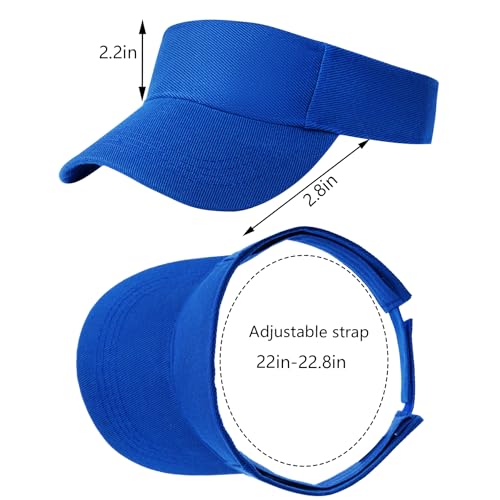 Rbenxia Adjustable Sport Visors Sun Visor Hats Cap Visors Women Men - color: Dark Blue