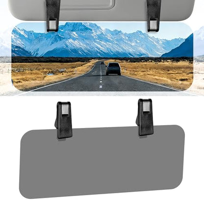 Sun Visor Extender for Car Windshield Shade Visor Extension - Adjustable Dual Clip Anti-Glare Polarized Sunvisor Blocker Shield Protection for Window Mirror Side Driving Accessories
