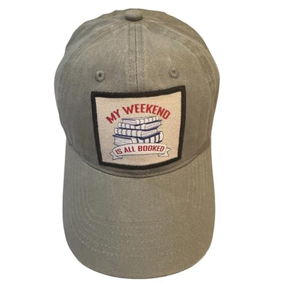 Popfizzy Funny Hats for Men and Women, Fun Adult Baseball Cap, Funny Birthday Gifts for Women and Men, Cool Dad Hat Gift Idea - color: Weekend is All Booked (Grey)