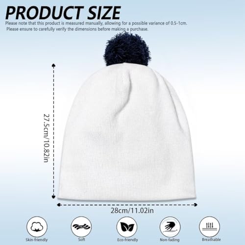 Cute Winter Hats for Women Cold Weather Knit Beanies for Women with Pom Pom - color: Dog Paw Print