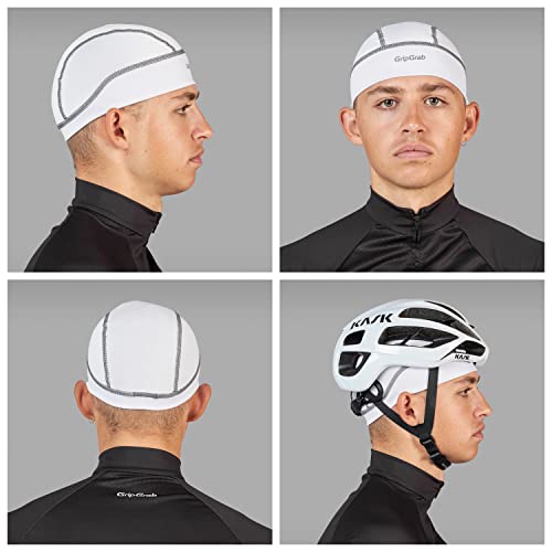 GripGrab UPF 50+ Summer Cycling Skull Cap UV Protection Helmet Liner - color: White - 2017
