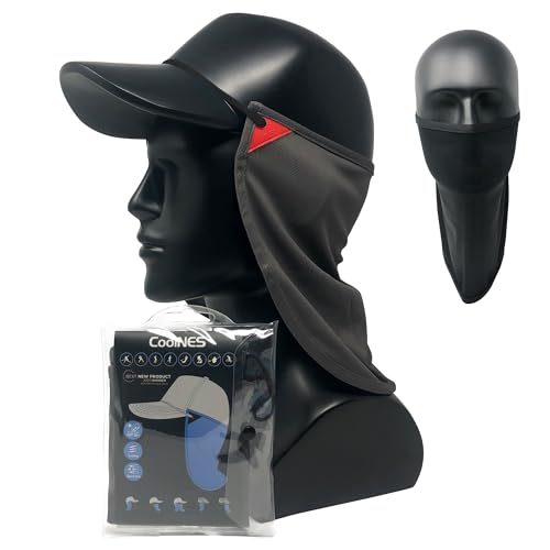 CoolNES - UV Sun Protection Neck Drape Adjustable Multifunctional 2 in 1 Face Covering for Outdoor Fishing - Unisex - color: Coolnes-darkgray