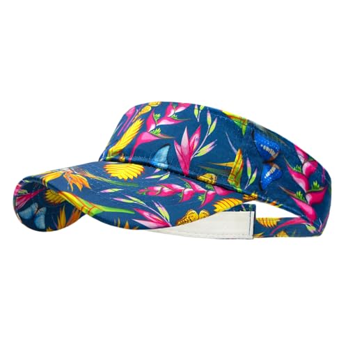 YAMEIZE Leopard Sun Visors for Women Men - Cheetah Print Running Golf Tennis Sun Hat Adjustable Ponytail Cap for Sport - color: 1#