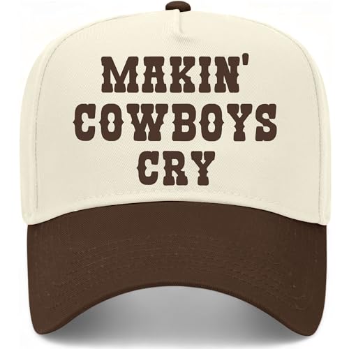 Makin' Cowboys Cry Diamond Hat | Premium Adjustable Snapback Baseball Trucker Hats for Men & Women - color: Brown/Natural