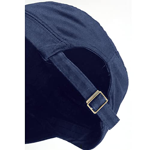 2 Pack Cadet Army Caps Flat Top Military Hats for Men Women - color: Navy Blue