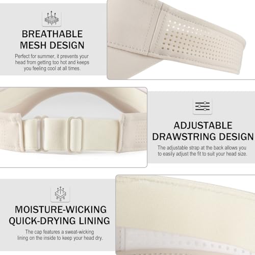 STARANCE Unisex Sun Visor Cap for Men Woman - color: Khaki