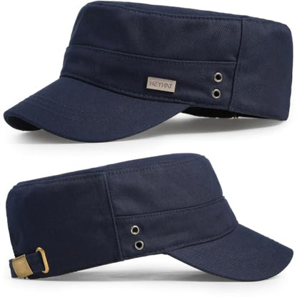 Unisex Basic Cadet Army Caps Everyday Military Style Hat - color: Navy Blue 2