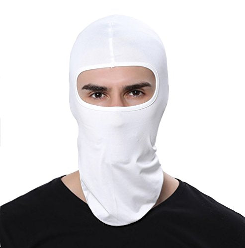 Pack of 3 Ski Mask Bandana Face Hat for Outdoor Airsoft Motorcycle Hood Helmet Balaclavas Headwear - color: White