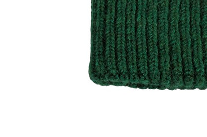 Seamless Beanie Cap, Acrylic Unisex Winter Beanie - color: Green