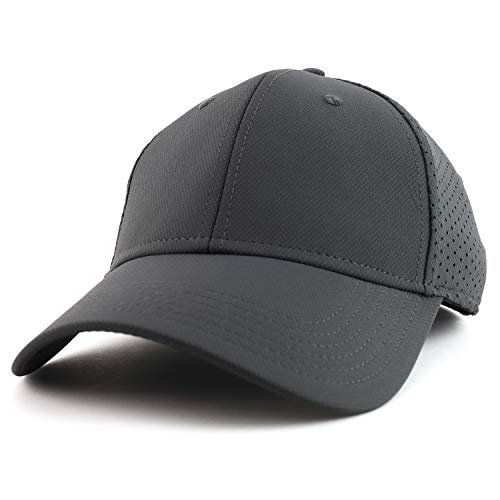 Armycrew UPF 50+ Cool Comfort Performance Stretchable Air Mesh Baseball Cap - color: Charcoal