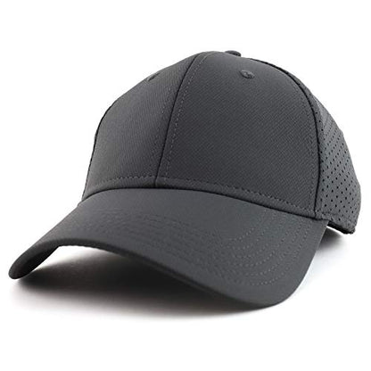 Armycrew UPF 50+ Cool Comfort Performance Stretchable Air Mesh Baseball Cap - color: Charcoal