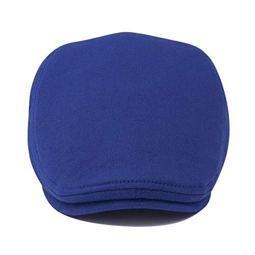 VOBOOM Men Newsboy Cap Cotton Flat Ivy Gatsby Driving Hat - color: Royal Blue