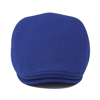 VOBOOM Men Newsboy Cap Cotton Flat Ivy Gatsby Driving Hat - color: Royal Blue