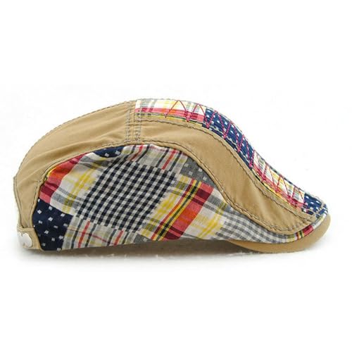 M MOACC Men Beret Hat Cotton Adjustable Newsboy Hats Cabbie Gatsby Cap Driving Flat Caps - color: Hat-t1-beige