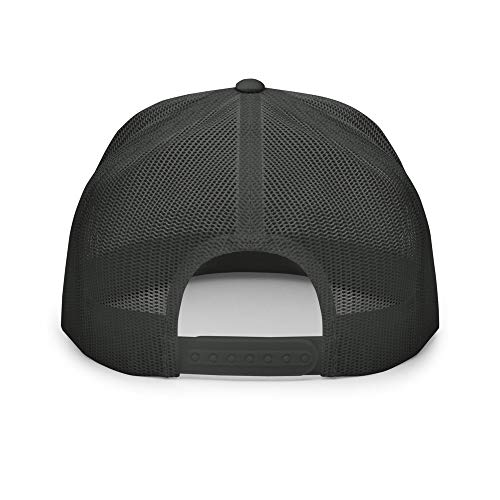 Show Me Your Butthole Premium Trucker Hat Flat Bill High Crown Adjustable Funny Cap - color: Charcoal
