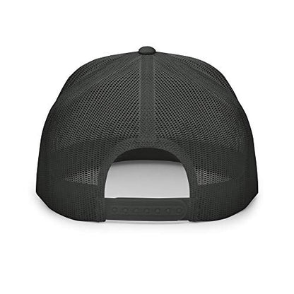 NX FDT Embroidered Flat Bill Trucker Hat High Crown Adjustable FDT Hat - color: Charcoal