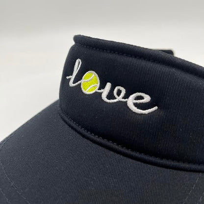 Embroidered Pickleball Visor Men Women,Gifts for Pickleball Lovers - color: Black, style: Tennis Love