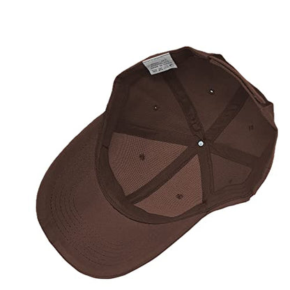 Glory Max Plain Baseball Cap Hook & Loop Strap Adjustable Solid Blank Curved Visor Hat - color: Brown