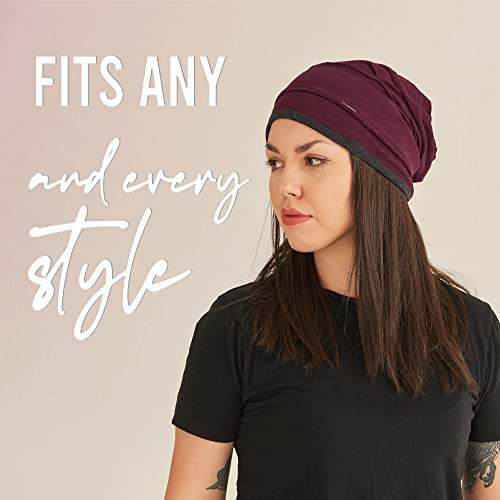 CHARM Mens Womens Slouch Large Big Beanie - color: Green