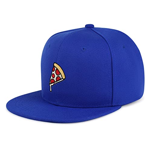 JPAK Pizza Hip-Hop Snapback Hat Embroidered Baseball Cap Foodie - color: 07. Blue
