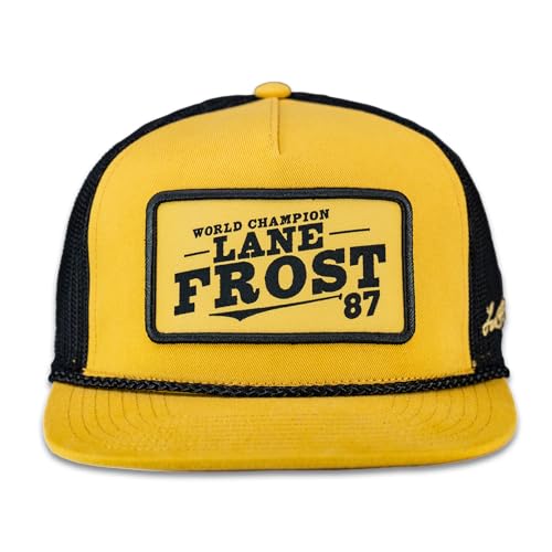 Lane Frost Flat Brim Western Trucker Hats for Men & Women - color: Blaze