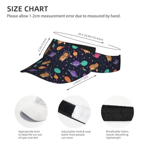 Leopard Print Sun Visor Hat Adjustable Sports Beach Cap for Men Women - color: 17