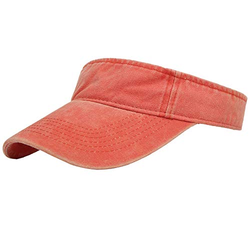 Sport Sun Visor Hats Cotton Ball Caps Empty Top Baseball Sun Cap for Men Women - color: Orange