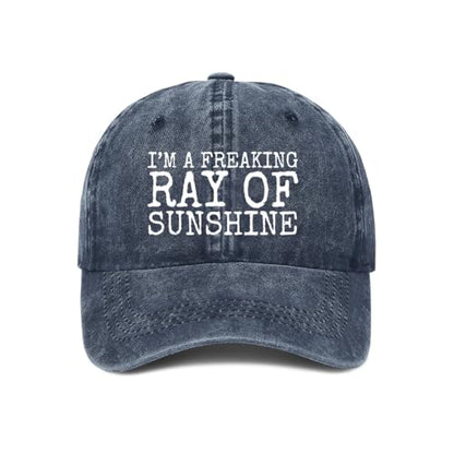 I’M A Freaking RAY of Sunshine Hat for Men Baseball CapCool Hat - color: Navy 0