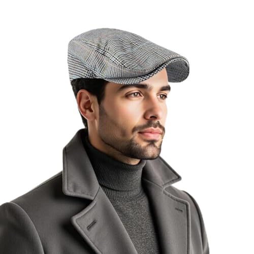 Newsboy Cap for Men/Women Newsboys Hat Men Beret Hats Soft & Comfortable Dress Beret Fashionable Caps for Daily Wear - color: Paisley Lt.gray, size: Medium